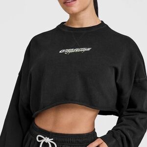 Oner Active NWOT Washed Black Crop Sweatshirt, Medium